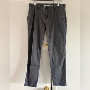 Eddie Bauer Boyfriend Chino Pants- gray, size 10